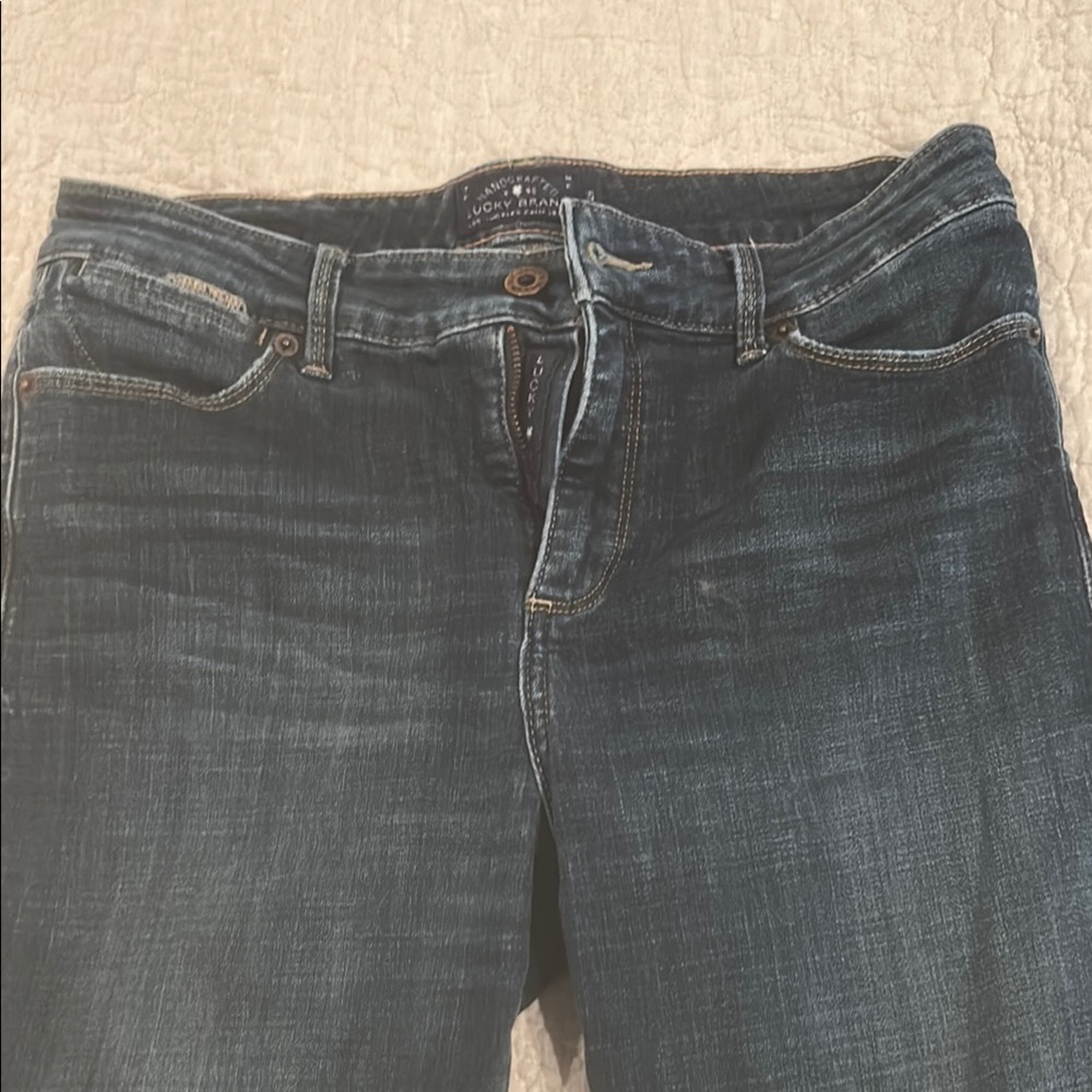 Lucky Brand Blue Skinny Jeans with Faded Indigo Wash